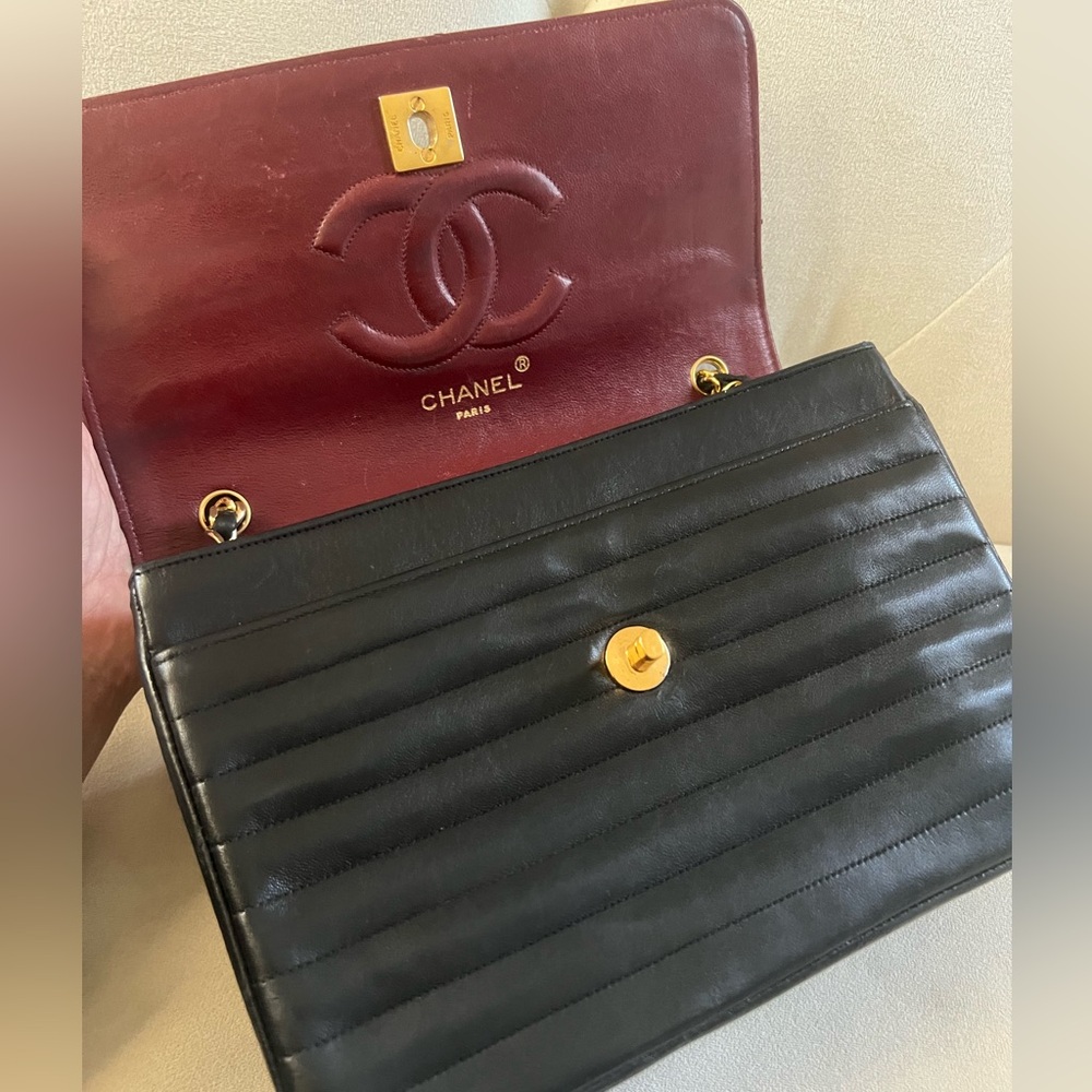 Chanel mademoiselle Lambskin 24k Gold Plated hardware Flap - Picture 12 of 14